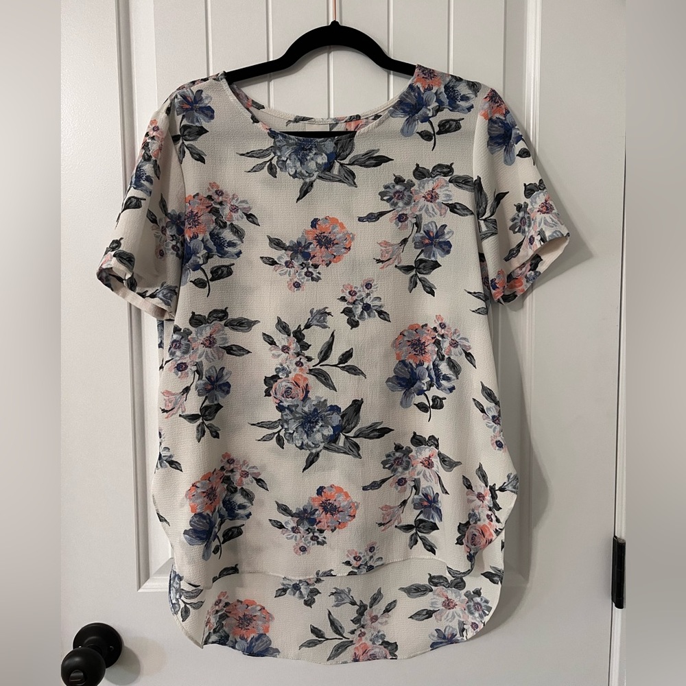 Kaileigh, Crewneck Blouse, White, Medium